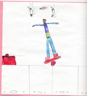 A (child) artists impression of my big finale at their School Show!