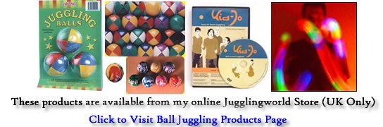 Ball Juggling Products available from Jugglingworld
