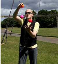 Still from the 3 Ball Tricks Tutorial Video Clip