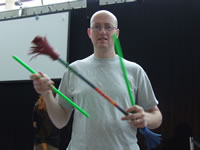 Me (Steve the Juggler) playing around with the Flowerstick